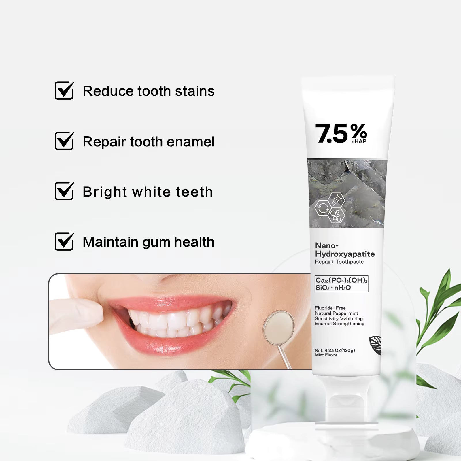 Nano Hydroxyapatite Toothpaste Remover